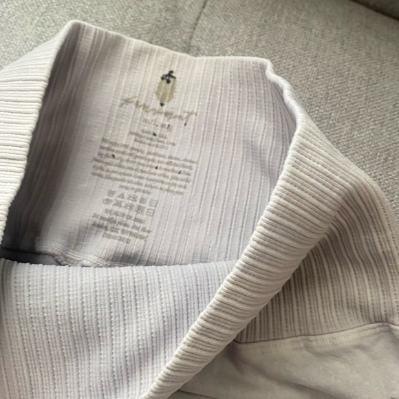 Free People Movement Ribbed Light Gray leggings - Picture 3 of 5